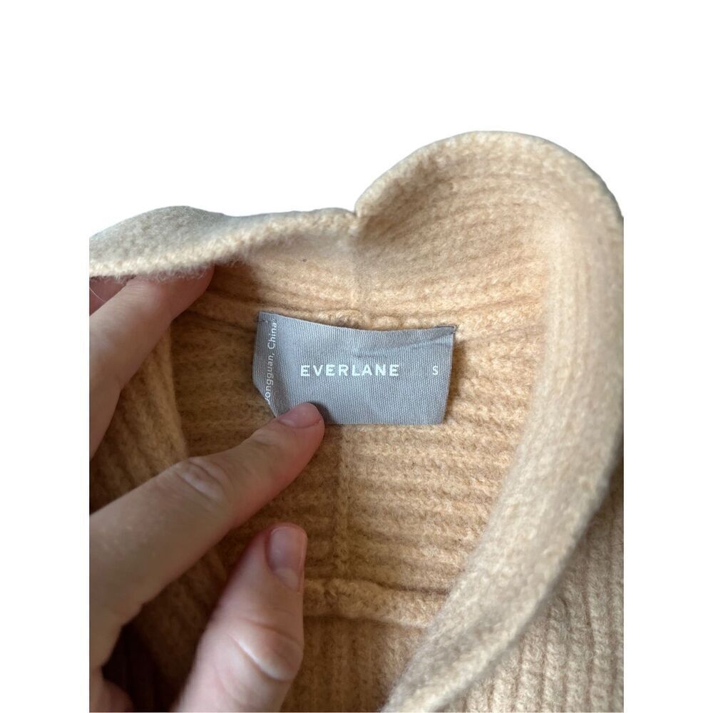 Everlane The Felted Wool Double-Breasted Cardigan S Yellow - Picture 7 of 13